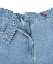 GJLGD33180 Jocomomola(ホコモモラ) Superposicion カーブシルエットデニムパンツ ライトブルー