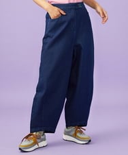 GJLGD33180 Jocomomola(ホコモモラ) Superposicion カーブシルエットデニムパンツ ネイビー
