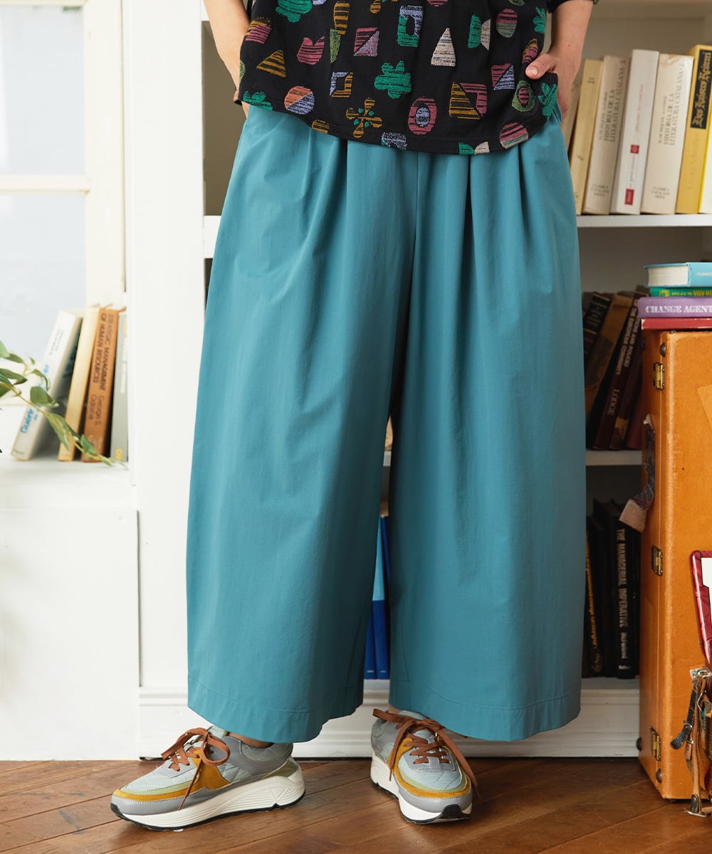 GJLGD35180 Jocomomola(ホコモモラ) Fuerte ワイドパンツ グリーン