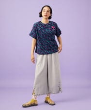 GJLGD36220 Jocomomola(ホコモモラ) Lino Facil リネンワイドストレートパンツ グレー