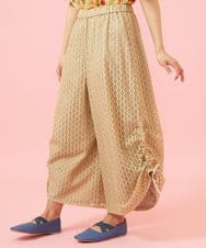 GJLGE43230 Jocomomola(ホコモモラ) Ola レースワイドパンツ ベージュ