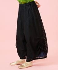 GJLGE43230 Jocomomola(ホコモモラ) Ola レースワイドパンツ ブラック