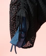 GJLGE43230 Jocomomola(ホコモモラ) Ola レースワイドパンツ ブラック