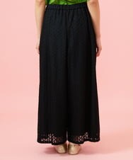 GJLGE43230 Jocomomola(ホコモモラ) Ola レースワイドパンツ ブラック