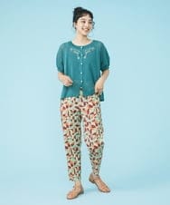 GJLGP37180 Jocomomola(ホコモモラ) Mar プリントパンツ グリーン系