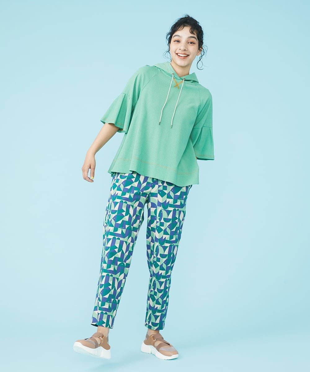 GJLGP37180 Jocomomola(ホコモモラ) Mar プリントパンツ グリーン系