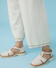 GJLGS02180 Jocomomola(ホコモモラ) Ondas シャーリングパンツ グリーン