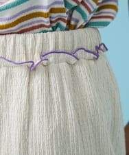 GJLGS02180 Jocomomola(ホコモモラ) Ondas シャーリングパンツ グリーン