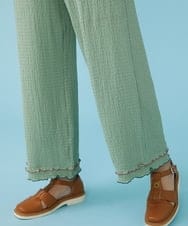 GJLGS02180 Jocomomola(ホコモモラ) Ondas シャーリングパンツ グリーン