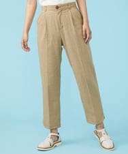 GJLGT37180 Jocomomola(ホコモモラ) Fino チェックパンツ キャメル