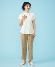 GJLGT37180 Jocomomola(ホコモモラ) Fino チェックパンツ キャメル