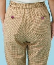 GJLGT37180 Jocomomola(ホコモモラ) Fino チェックパンツ キャメル
