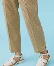 GJLGT37180 Jocomomola(ホコモモラ) Fino チェックパンツ キャメル