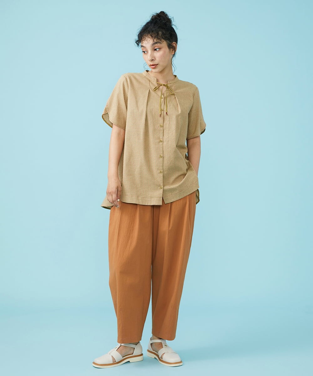 GJLGT42180 Jocomomola(ホコモモラ) サッカーボリュームパンツ ブラウン