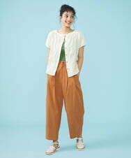 GJLGT42180 Jocomomola(ホコモモラ) サッカーボリュームパンツ ブラウン