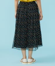 GJLGT71240 Jocomomola(ホコモモラ) Burbuja ドットチュールワイドパンツ ブラック