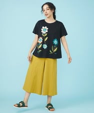 GJLGW42180 Jocomomola(ホコモモラ) Guijarro ワイドパンツ アイボリー