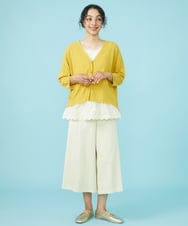 GJLGW42180 Jocomomola(ホコモモラ) Guijarro ワイドパンツ アイボリー