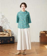 GJLHA31200 Jocomomola(ホコモモラ) Monotono フラワー刺繍ワイドパンツ ブラック