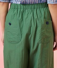 GJLHD36200 Jocomomola(ホコモモラ) 【早割10％OFF】カーブシルエットワイドパンツ グリーン