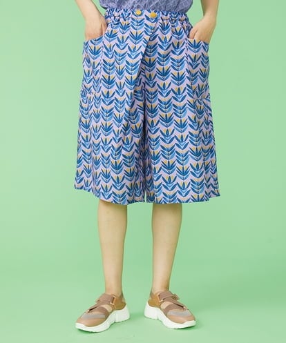 GJLHP33160 Jocomomola Flor sonriente プリントハーフパンツ