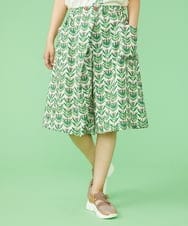 GJLHP33160 Jocomomola(ホコモモラ) Flor sonriente プリントハーフパンツ ベージュ