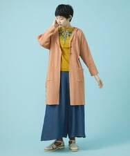 GJLHS30170 Jocomomola(ホコモモラ) Facilmente　テンセルデニムワイドパンツ ブルー