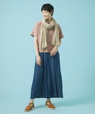 GJLHS30170 Jocomomola(ホコモモラ) Facilmente　テンセルデニムワイドパンツ ブルー