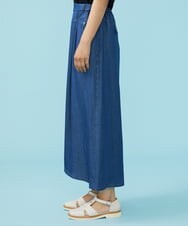 GJLHS30170 Jocomomola(ホコモモラ) Facilmente　テンセルデニムワイドパンツ ブルー