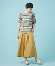 GJLHS31170 Jocomomola(ホコモモラ) Facilmente レーヨンツイルワイドパンツ マスタード