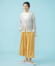 GJLHS31170 Jocomomola(ホコモモラ) Facilmente レーヨンツイルワイドパンツ マスタード