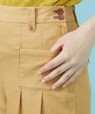 GJLHV34180 Jocomomola(ホコモモラ) コットンツイル ワイドパンツ ベージュ