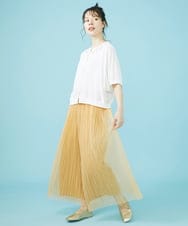 melonチュール ワイドパンツ(ガウチョ・ワイドパンツ