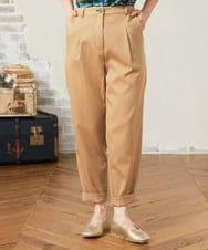 GJLJA33170 Jocomomola(ホコモモラ) Liso ツイルテーパードパンツ ベージュ