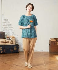 GJLJA33170 Jocomomola(ホコモモラ) Liso ツイルテーパードパンツ ベージュ