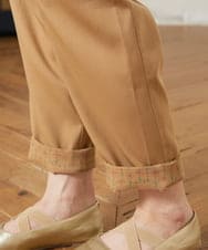 GJLJA33170 Jocomomola(ホコモモラ) Liso ツイルテーパードパンツ ベージュ