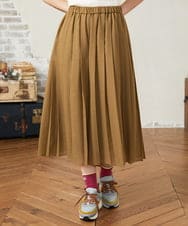 GJLJA34180 Jocomomola(ホコモモラ) Pleats スパンローンプリーツパンツ ライトブラウン