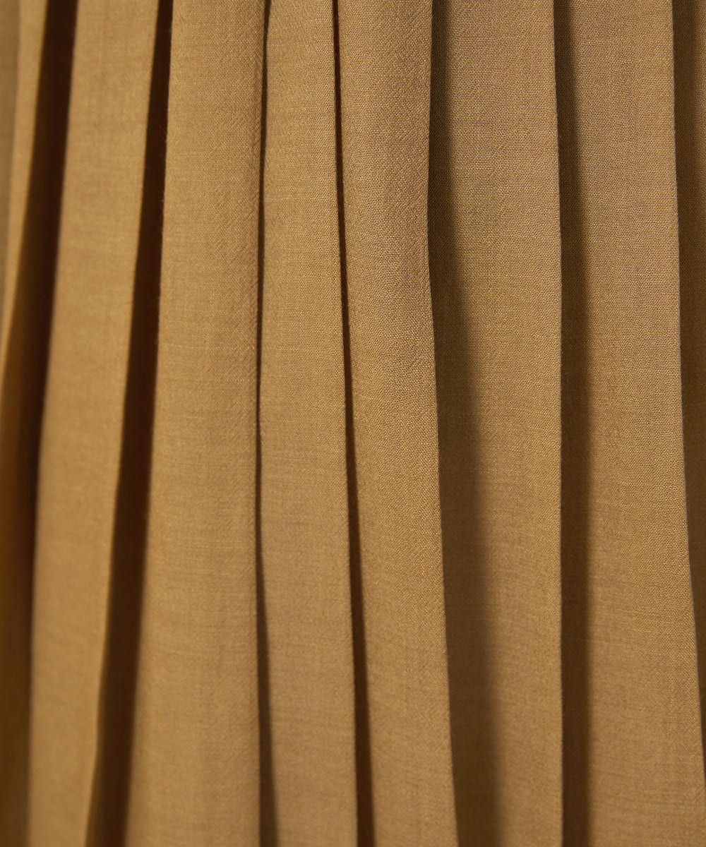 GJLJA34180 Jocomomola(ホコモモラ) Pleats スパンローンプリーツパンツ ライトブラウン