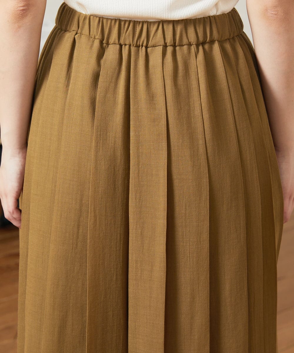 GJLJA34180 Jocomomola(ホコモモラ) Pleats スパンローンプリーツパンツ ライトブラウン