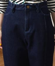 GJLJA35180 Jocomomola(ホコモモラ) 【接触冷感】Rombo ワイドデニムパンツ ネイビー