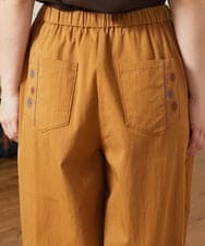 GJLJB37200 Jocomomola(ホコモモラ) 【早割10％OFF】カーブシルエットワイドパンツ キャメル