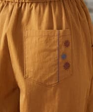 GJLJB37200 Jocomomola(ホコモモラ) 【早割10％OFF】カーブシルエットワイドパンツ キャメル
