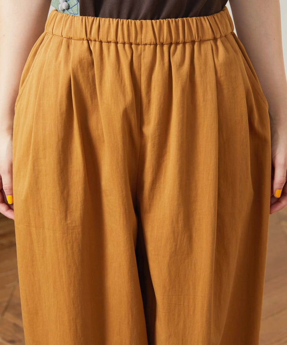 GJLJB37200 Jocomomola(ホコモモラ) 【早割10％OFF】カーブシルエットワイドパンツ キャメル