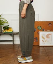 GJLJB37200 Jocomomola(ホコモモラ) Ba lon カーブシルエットワイドパンツ グレーカーキ