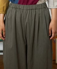 GJLJB37200 Jocomomola(ホコモモラ) Ba lon カーブシルエットワイドパンツ グレーカーキ
