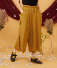 GJLJD33180 Jocomomola(ホコモモラ) Sacudida サテンワイドパンツ マスタード