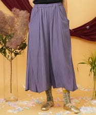GJLJD33180 Jocomomola(ホコモモラ) Sacudida サテンワイドパンツ パープル