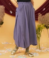 GJLJD33180 Jocomomola(ホコモモラ) Sacudida サテンワイドパンツ パープル