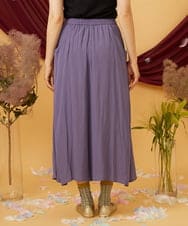 GJLJD33180 Jocomomola(ホコモモラ) Sacudida サテンワイドパンツ パープル