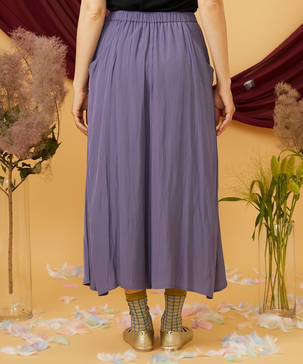 GJLJD33180 Jocomomola(ホコモモラ) Sacudida サテンワイドパンツ パープル